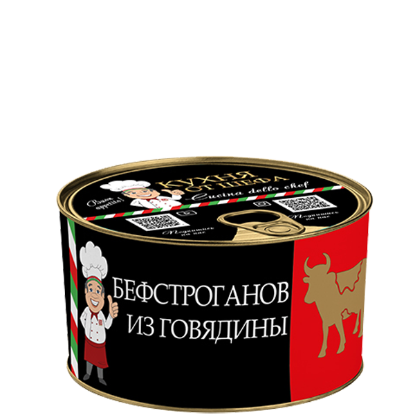 Бефстроганов из говядины Кухня от шефа 400г