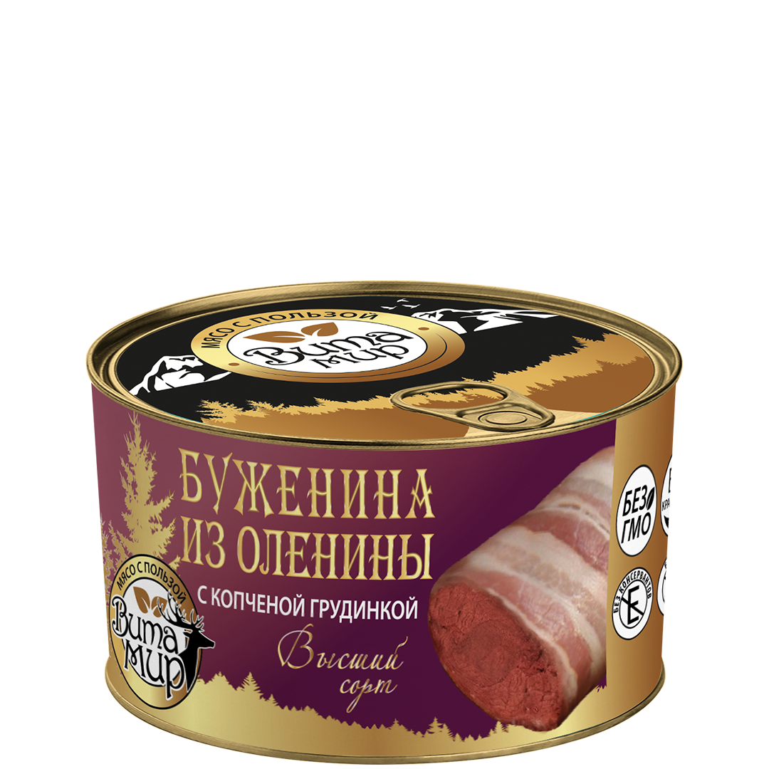Буженина из оленины с копченой грудинкой ВитаМир 325г