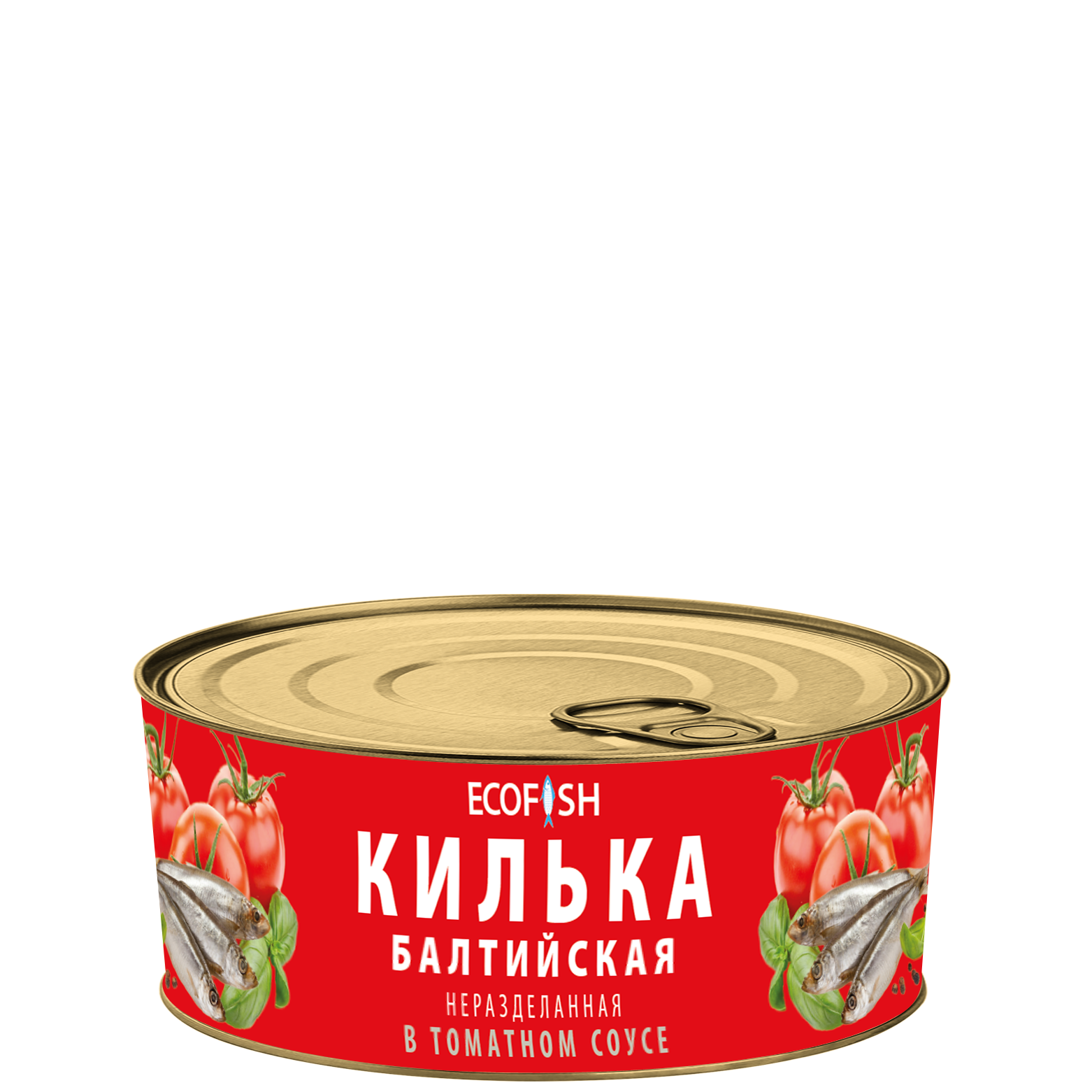Килька балтийская неразделанная в томатном соусе ECOFISH 240г