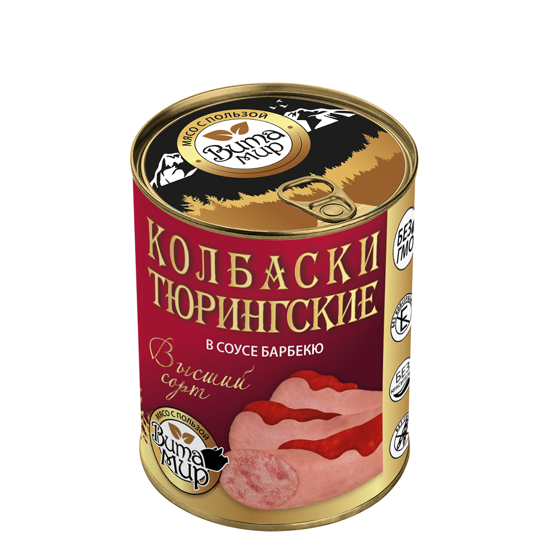 Колбаски Тюрингские в соусе Барбекю ВитаМир 340г