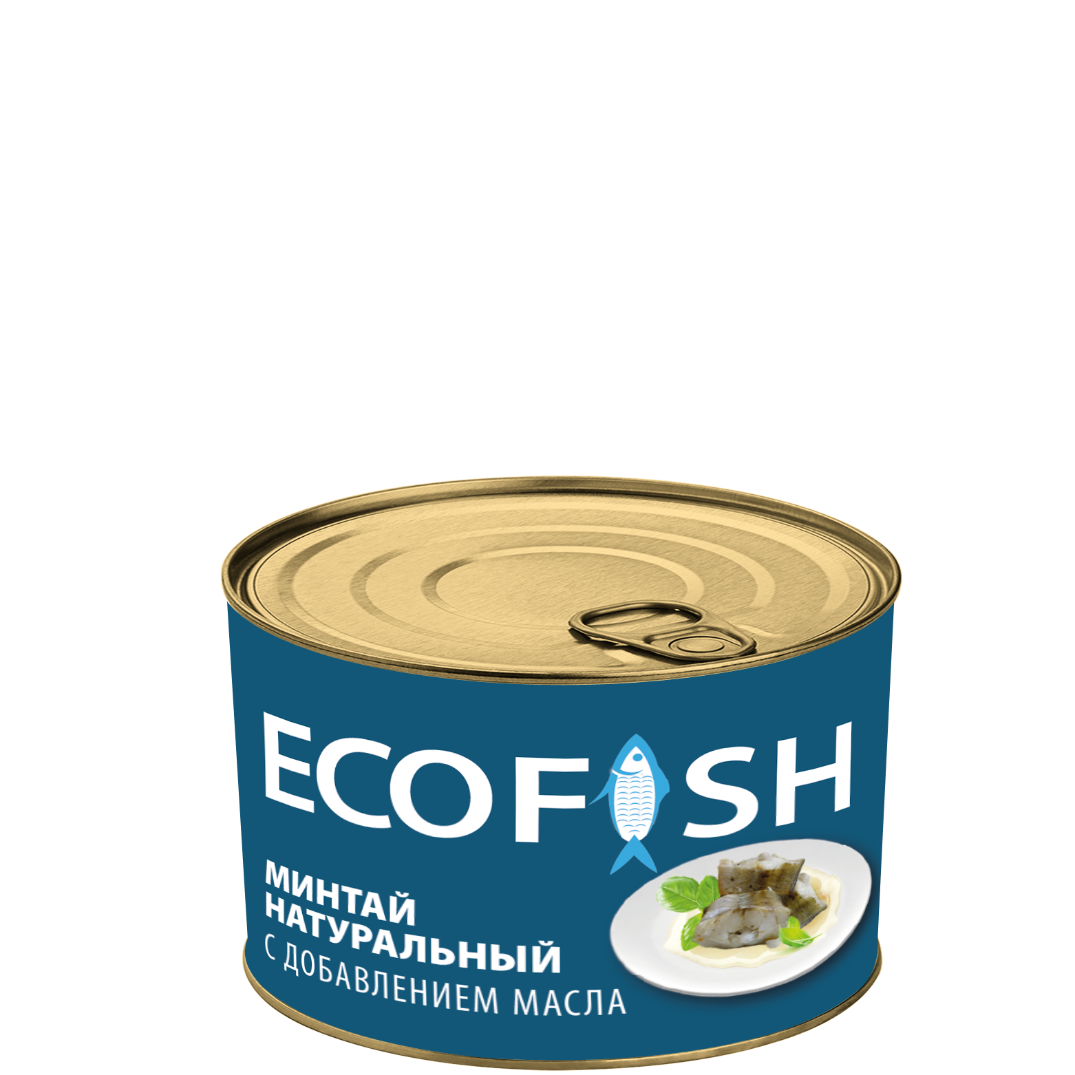 Минтай натуральный с добавлением масла ECOFISH 240г