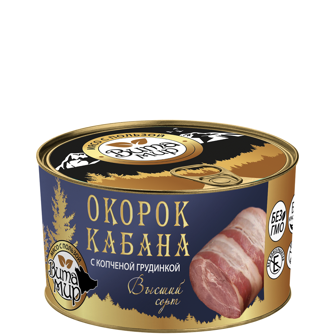 Окорок из кабана с копченой грудинкой ВитаМир 325г