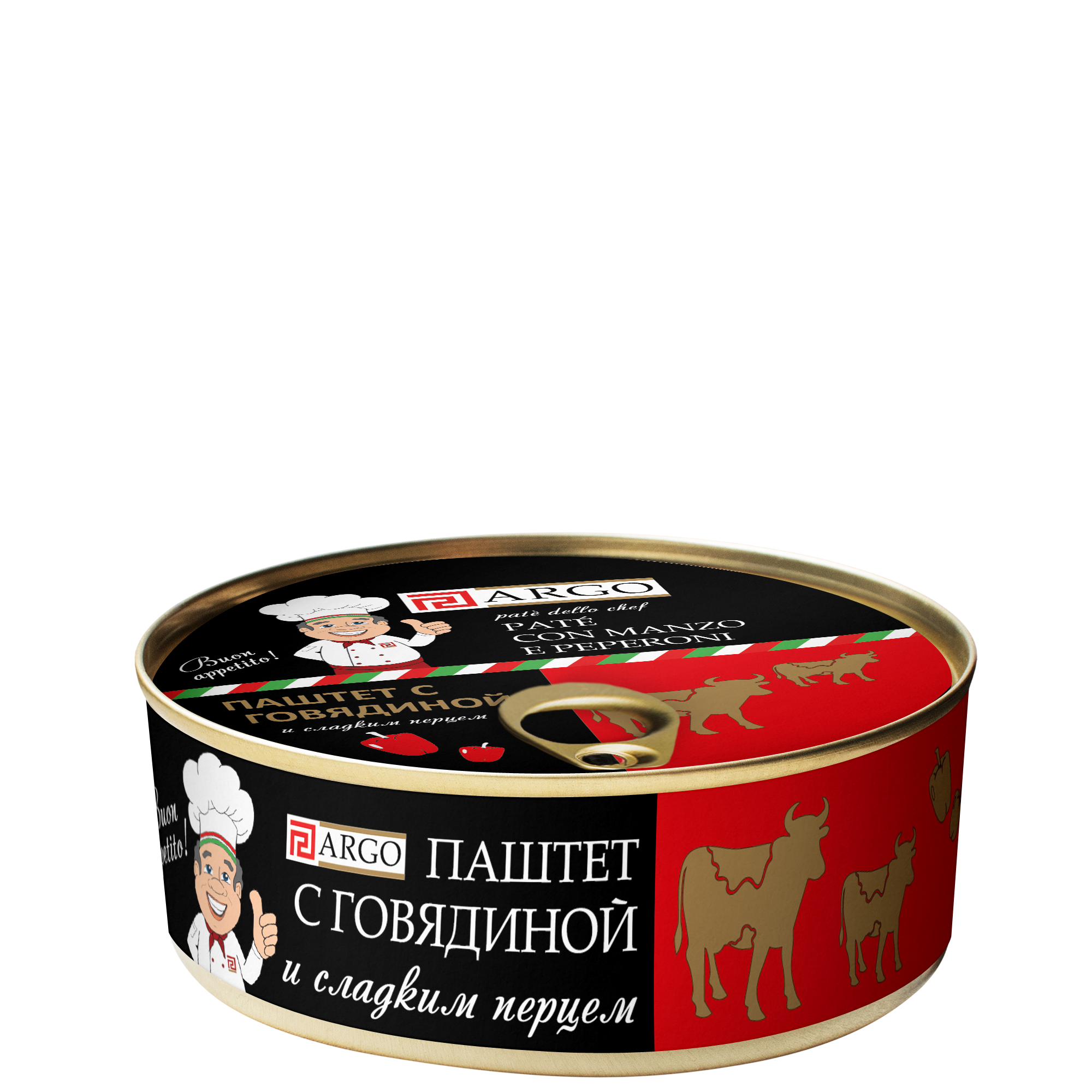 Паштет с говядиной и сладким перцем Pate’ dello chef 250г