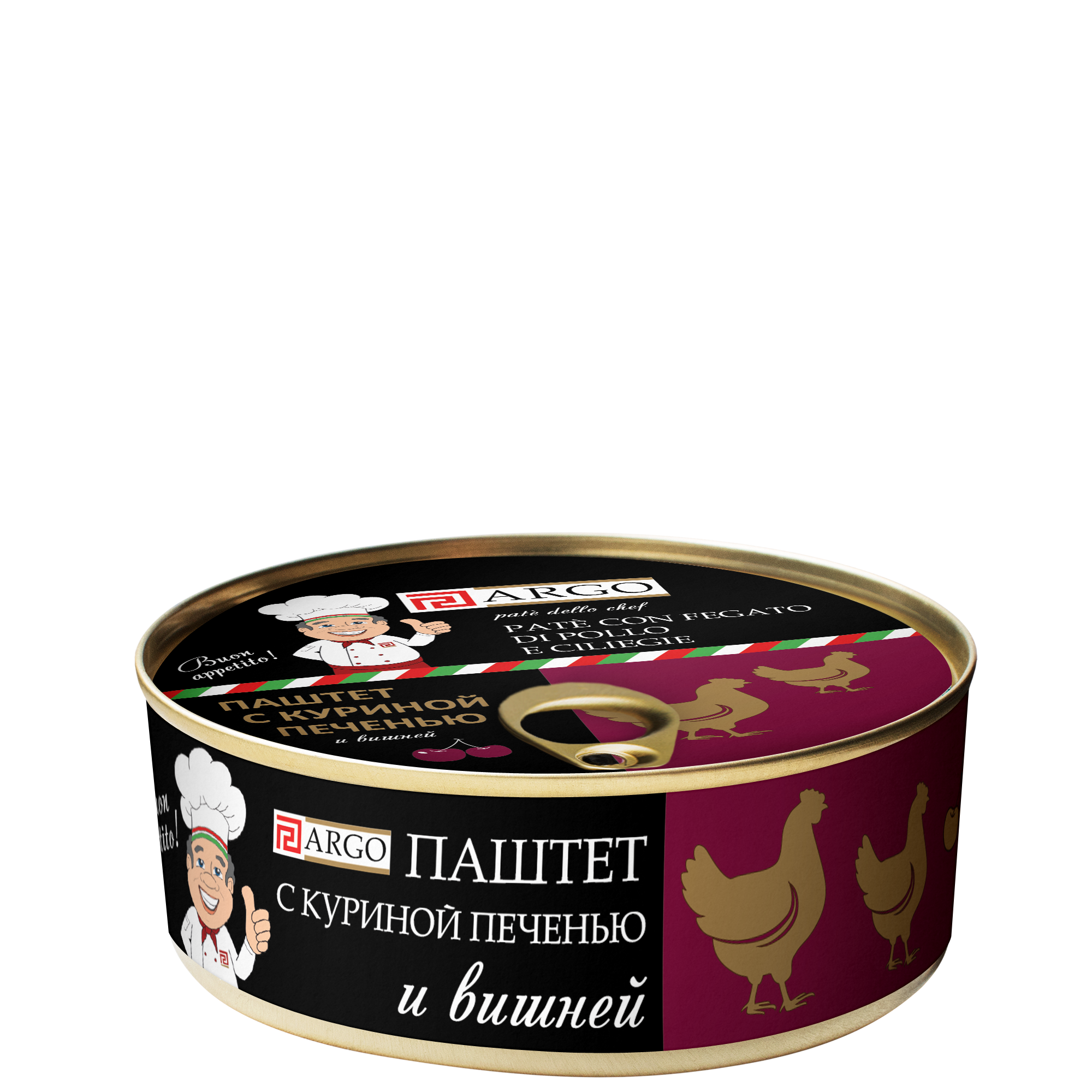 Паштет с куриной печенью и вишней Pate’ dello chef 250г