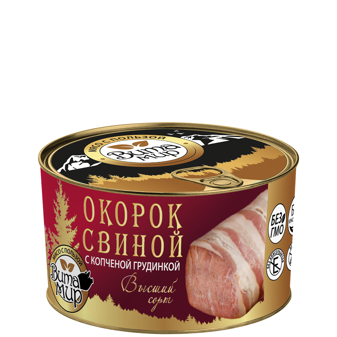 Свиной окорок с копченой грудинкой ВитаМир 325г