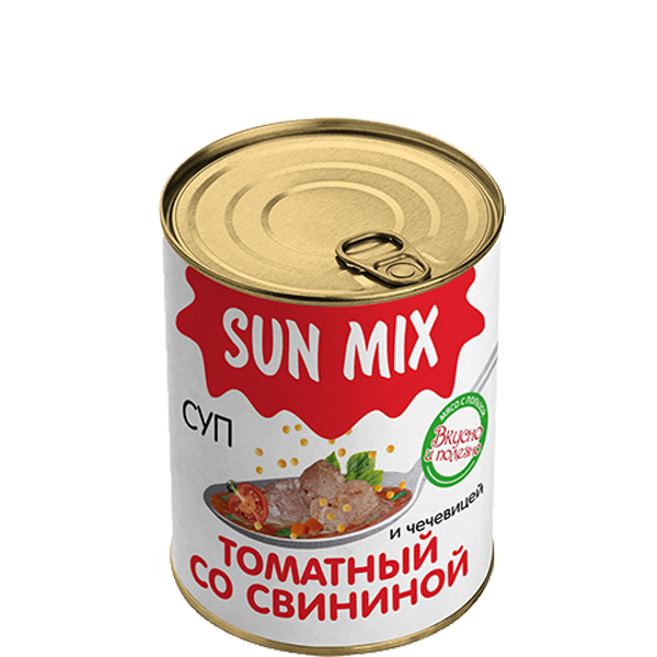 Томатный суп со свининой и чечевицей SUN MIX 340г