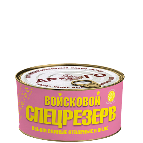 Языки свиные отварные в желе 325г Войсковой СПЕЦРЕЗЕРВ