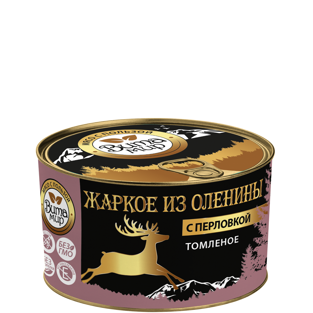 Жаркое из оленины с перловкой томлёное ВитаМир 400г